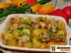 Рецепт Кролик з картоплею в сметані, запечений в духовці