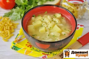 Рецепт Картопляний суп з макаронами фото