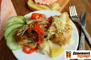 Рецепт Курка з рисом і овочами у фользі фото