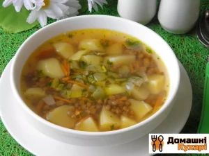 Рецепт Пісний суп із сочевиці фото