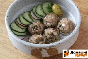 Рецепт Кульки з індички з грибами та оливками фото