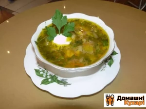 Рецепт Суп з гречкою і солоними огірками фото