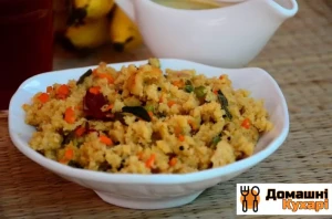 Рецепт UPMA (манка з овочами) фото