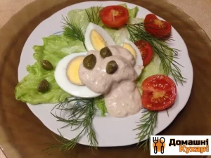 Рецепт Яйця під соусом «Tonnato» фото