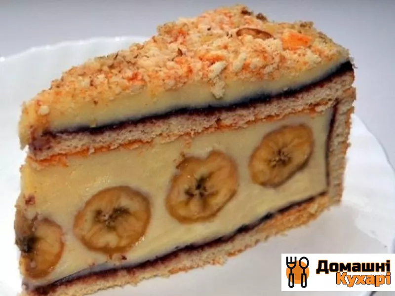 Рецепт Банановий торт з готових коржів