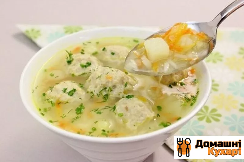 Рецепт Домашній суп з фрикадельками