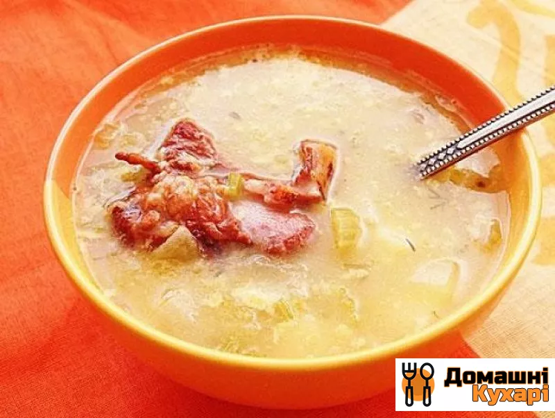 Рецепт Гороховий суп з копченими ребрами