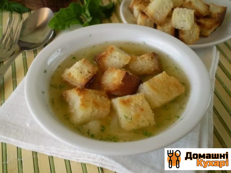 Рецепт Гороховий суп з сухариками