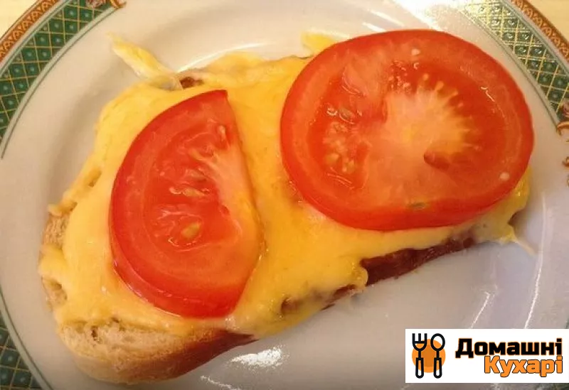 Рецепт Грінки з помідорами, сиром і часником
