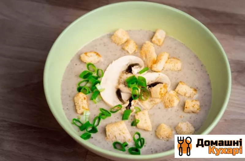 Рецепт Грибний крем-суп з домашніми грінками