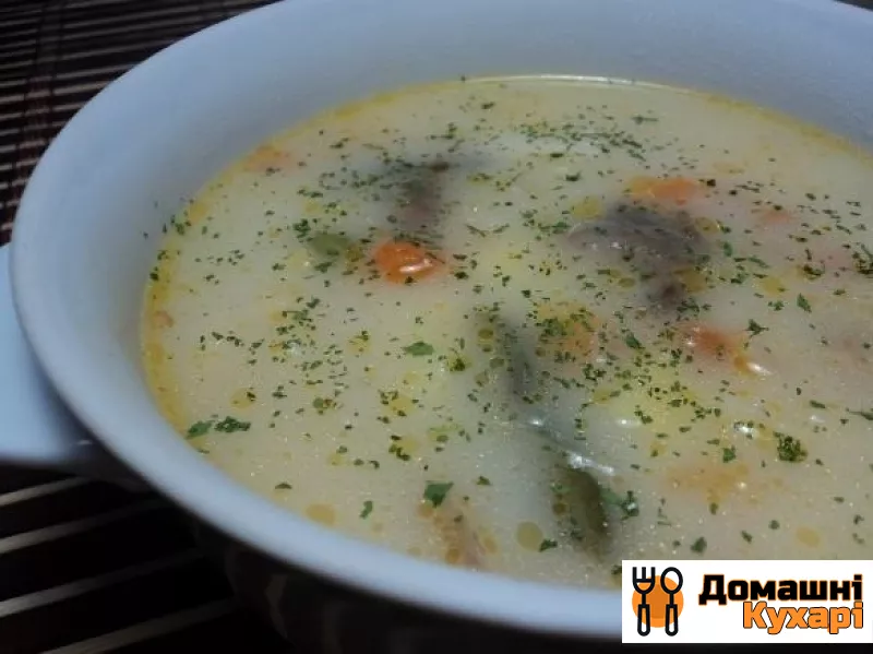 Рецепт Грибний суп із заморожених шампіньйонів