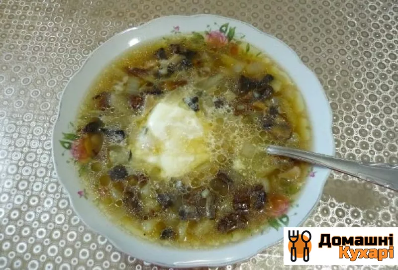 Рецепт Грибний суп з картоплею