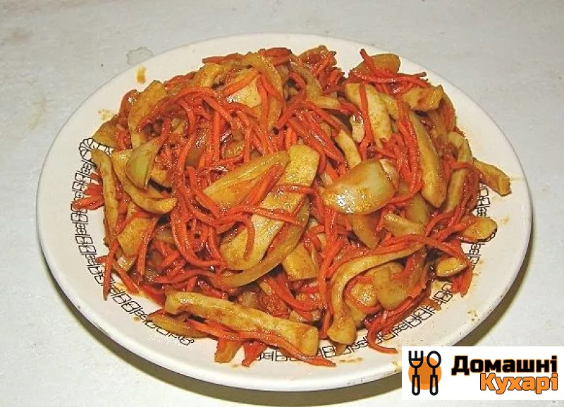 Рецепт Хе з моркви і кальмарів