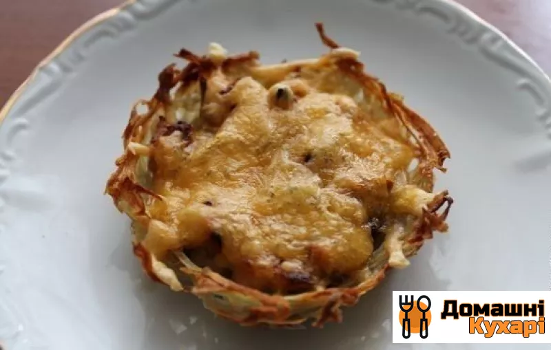 Рецепт Картопляні тарталетки з грибами