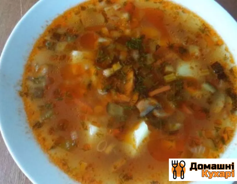 Рецепт Картопляний суп з грибами
