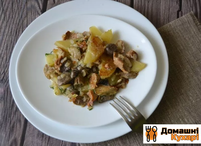 Рецепт Картопля з лісовими грибами