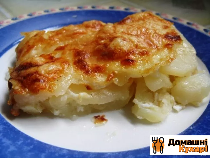 Рецепт Картопля, запечена під сиром в духовці