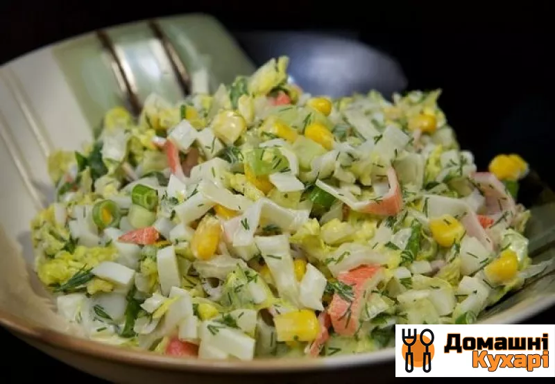 Крабовий салат з огірком без рису