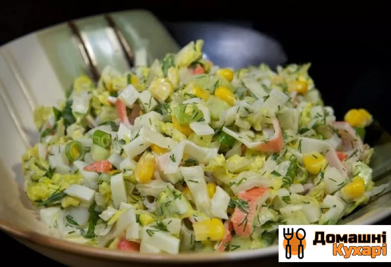 Рецепт Крабовий салат з пекінською капустою