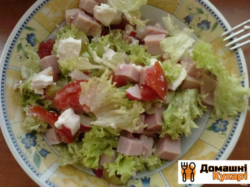 Рецепт Крабовий салат з шинкою
