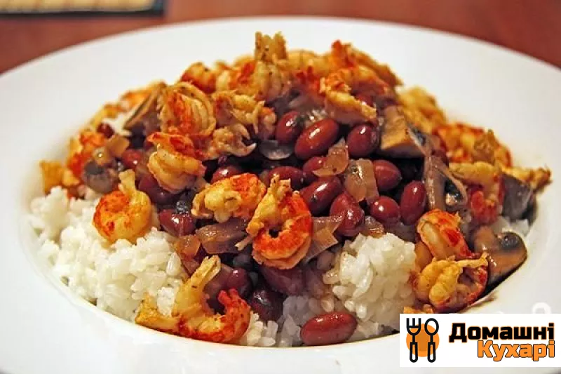 Рецепт Креветки з імбиром і рисом