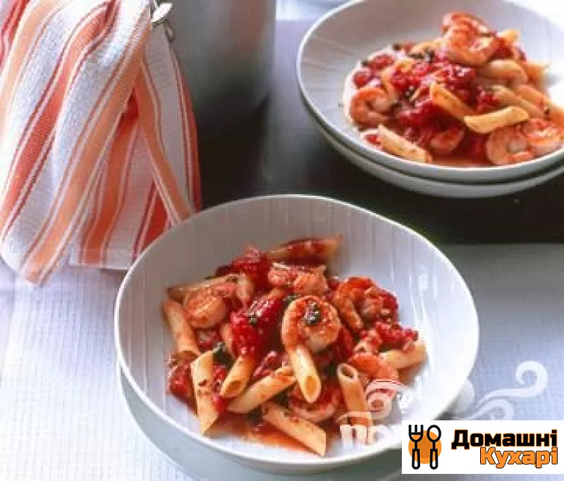 Рецепт Креветки з томатною пастою і каперсами