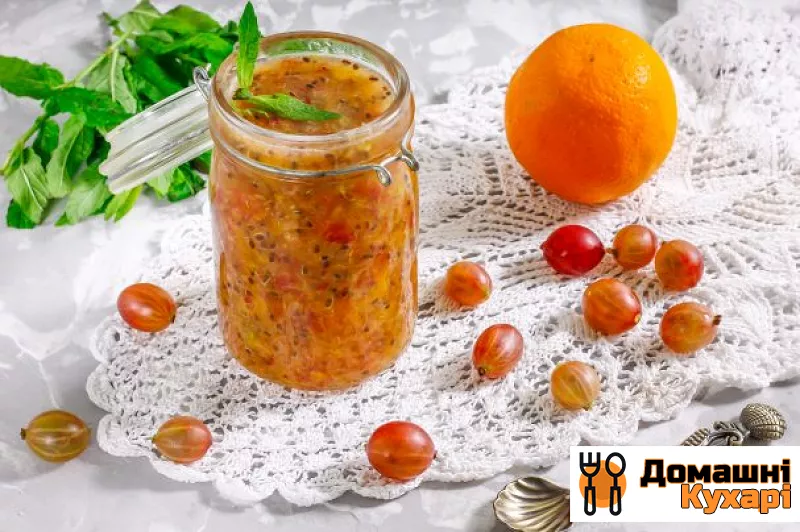 Рецепт Агрус з апельсинами без варіння