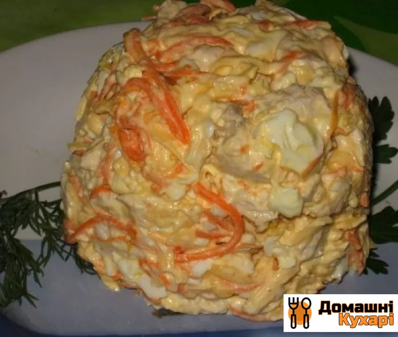 Рецепт Курячий салат з морквою