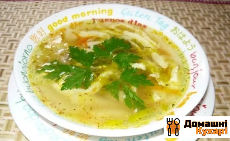Рецепт Курячий суп з омлетом