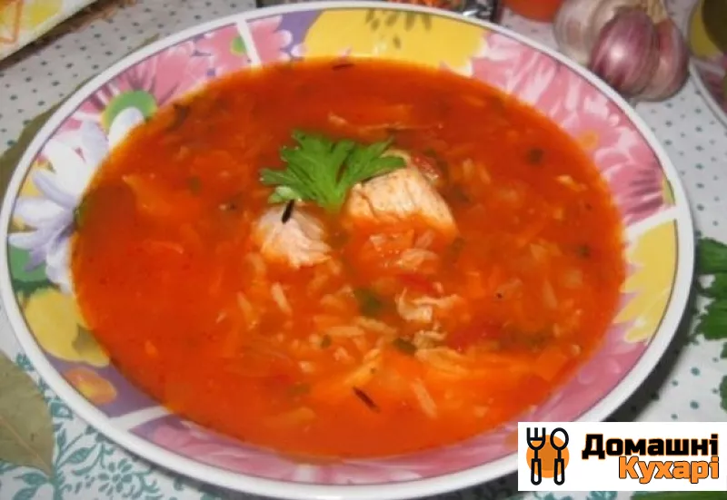 Курячий суп з томатною пастою