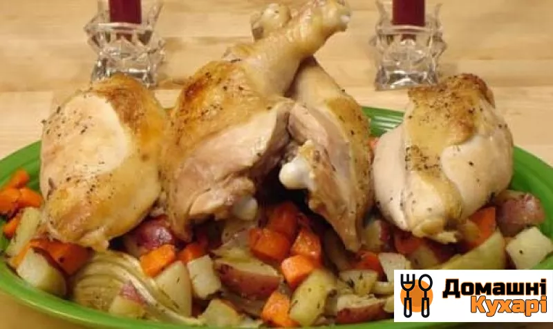 Рецепт Куряче печеня з овочами