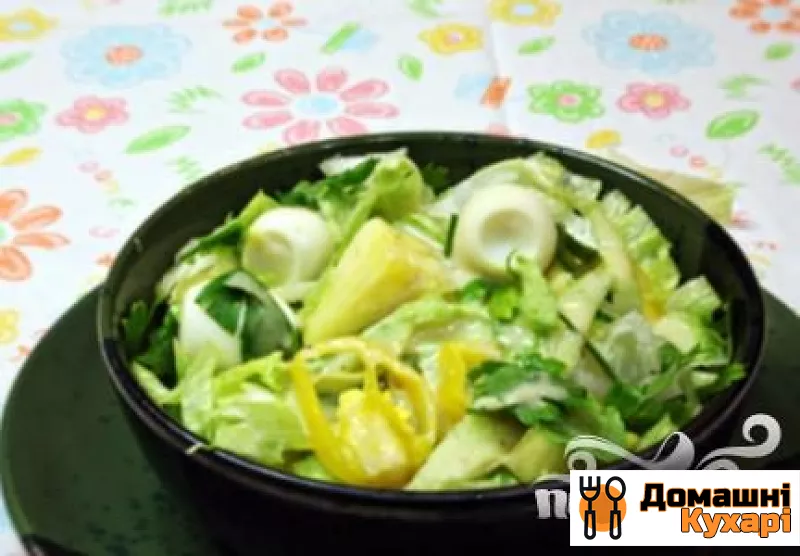 Рецепт Літній салат з латуком і ананасом