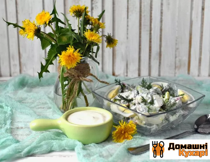 Рецепт Літній салат з редискою і черемшею