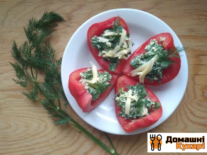 Рецепт Човники з помідорів з начинкою