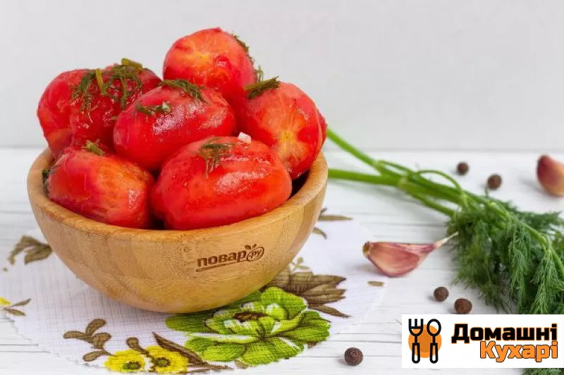 Рецепт Малосольні помідори швидкого приготування