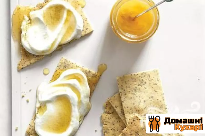 Рецепт Мигдальні крекери з медовим соусом