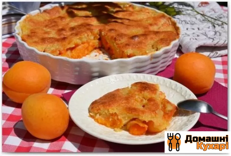 Рецепт Мигдальний пиріг з абрикосами