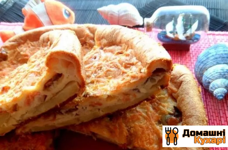 Рецепт Наливна пиріг з рибою