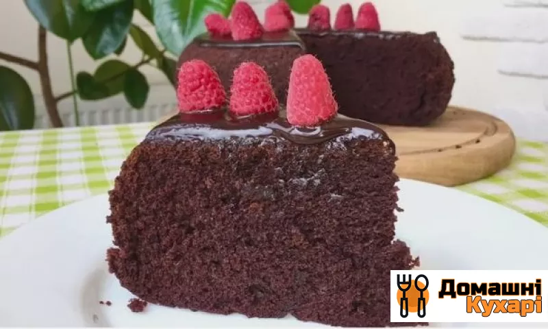 Рецепт Дуже простий шоколадний торт «на раз, два, три»