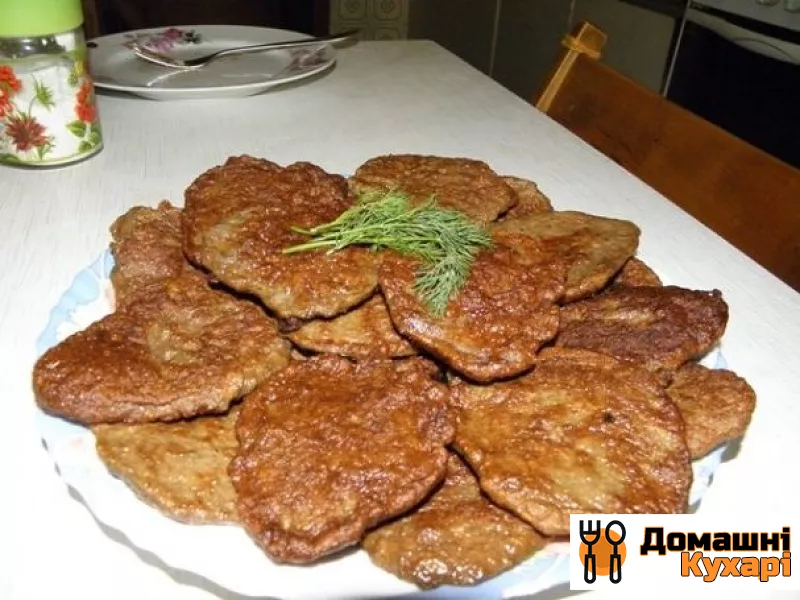 Оладьи из говяжьей печени с картофелем, рецепты с фото