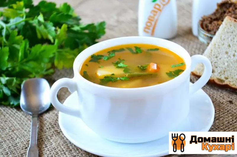 Рецепт Овочевий суп на м'ясному бульйоні