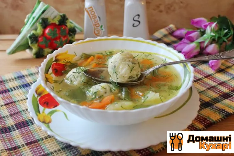 Рецепт Овочевий суп з сирними кульками