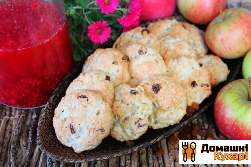 Рецепт Вівсяне печиво з родзинками і яблуками