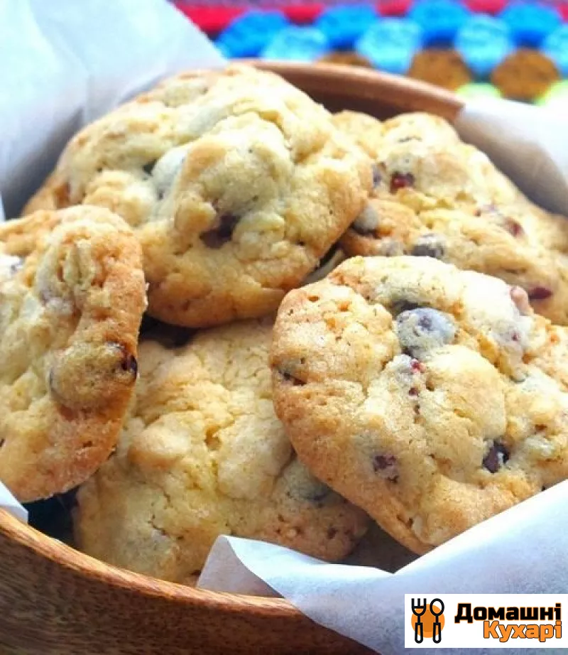 Рецепт Вівсяне печиво з журавлиною і шоколадом