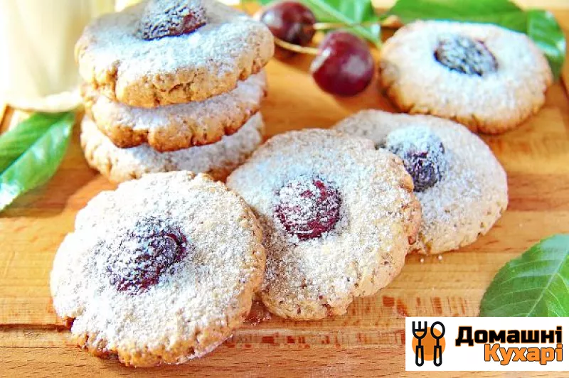 Рецепт Вівсяне печиво з горіхами і вишнею