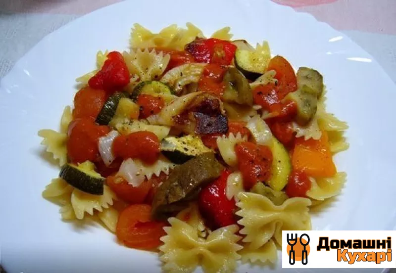 Рецепт Паста-салат з запеченими овочами