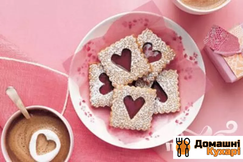 Рецепт Печиво до Дня закоханих з вишневою начинкою