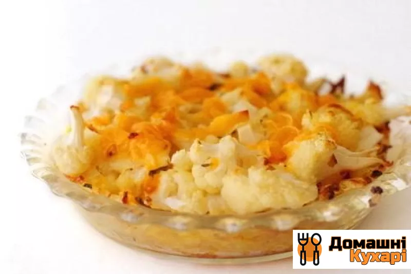 Рецепт Пиріг з картопляної скоринкою, цвітною капустою і сиром