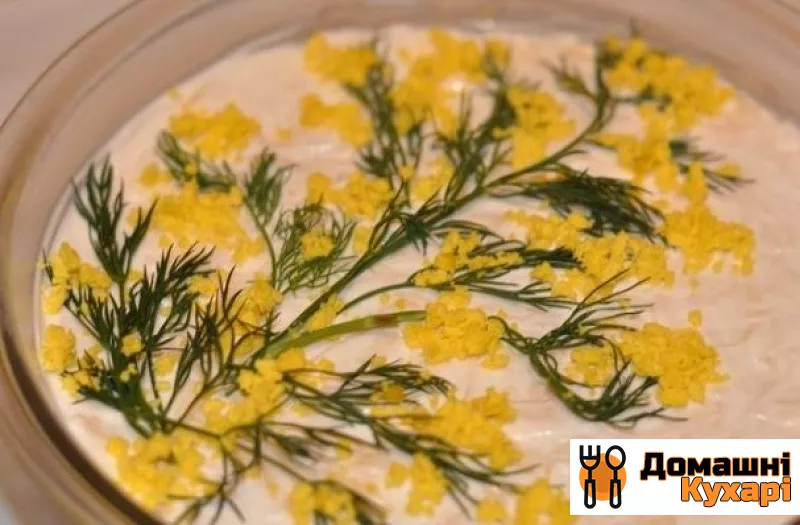 Рецепт «мімоза» з маслом і сиром