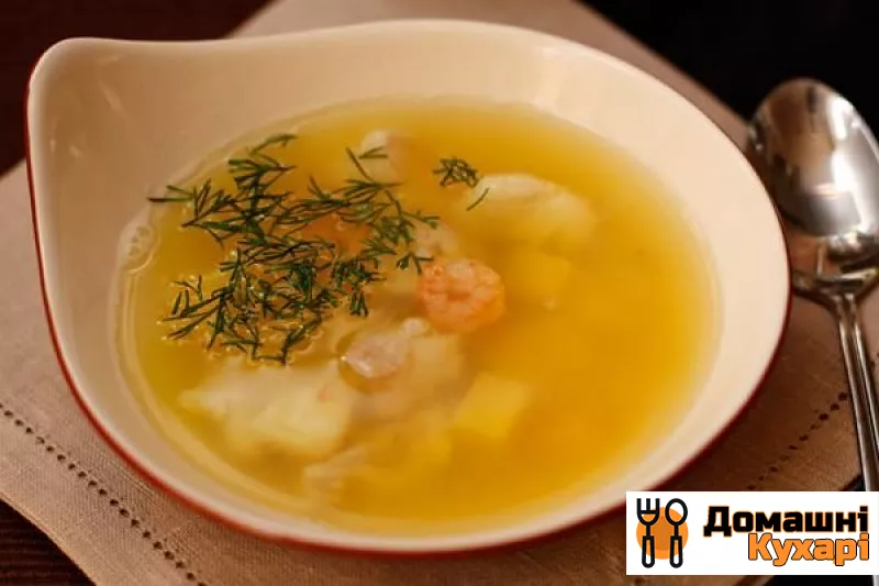 Рецепт Рибний суп з креветками